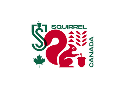 SQUIRREL branding canada design forest icon identity illustration leaf logo marks squirrel symbol ui vector