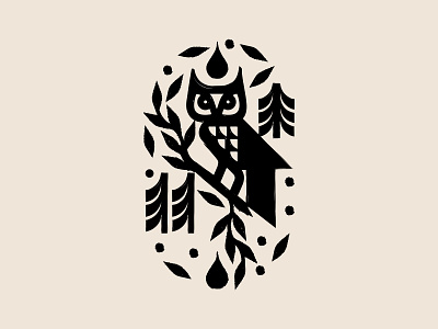 OWL branding design forest icon identity illustration leaf logo marks night owl symbol ui vector