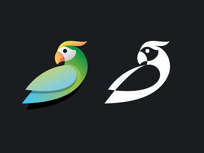 PARROT bird branding color design flight icon identity illustration logo love marks parrot symbol ui vector