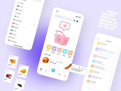 APP - FOOD branding design figma food icon identity illustration logo market marks sketch symbol ui ux vector