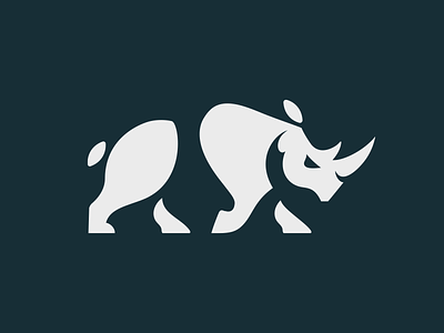 RHINO - LOGO animal branding design icon identity illustration jungle logo man marks rhino rino safari symbol ui vector