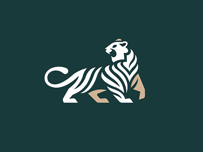 TIGER animal design forest icon identity illustration jungle logo mark marks symbol tiger