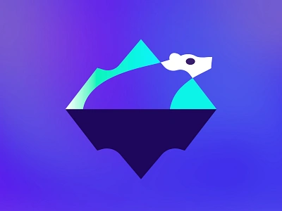 BEAR - ICEBERG antartic artic bear branding design ice iceberg icon identity illustration logo marks sea symbol ui vector water wave white