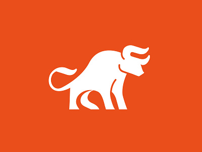 Taurus animal bull logo orange taurus