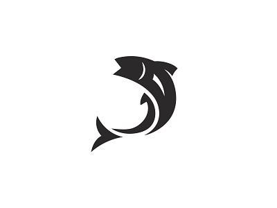 Fish black design fish logo ocean water