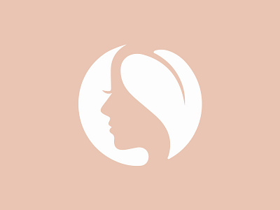 Women bio design figure leaf logo pink style wife woman