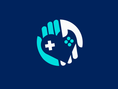 Game love design game hand logo love