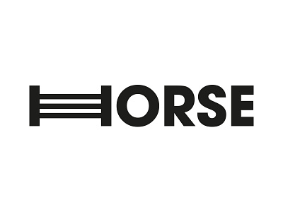 Horse design horse letter logo