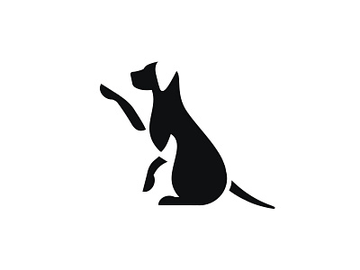 Dog and black dog logo white