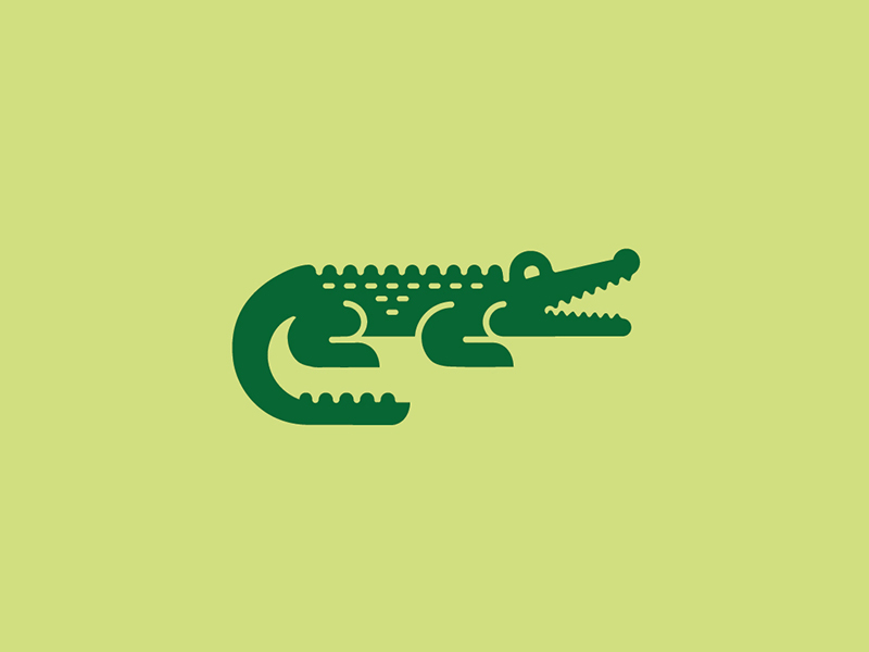 designer with alligator logo