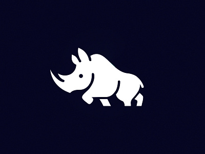 Rino blue design graphic icon illustration line logo mark rino symbol white