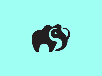 Mammoth animal design icon identity illustration line logo mammoth mark symbol