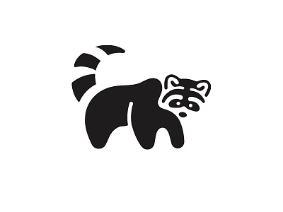 Raccoon animal black graphic icon illustration logo raccoon symbol white