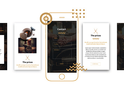 BARBER SHOP - Template PSD Download application barber design interaction interface mobile shop template ui ux