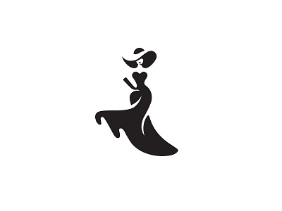 Woman black calligraphy charm design fashion graphic icon illustration logo marks woman