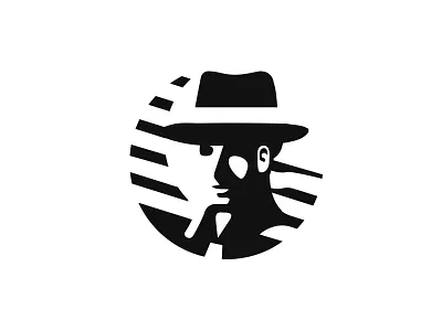 Gangster / Detective black design detective face gangster graphic icon illustration logo man marks