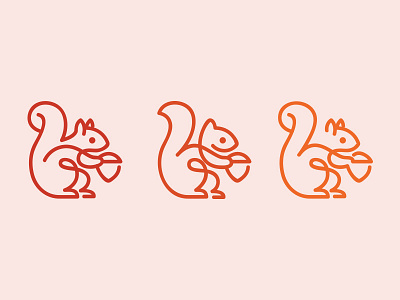Squirrel animal color design forest identity illustration line logo marks natural squirrel symbol