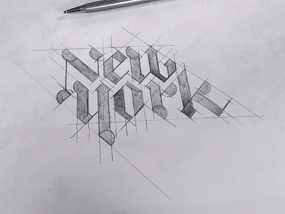 New York calligraphy font lettering marks newyork ny script sketch statueofliberty town typography written