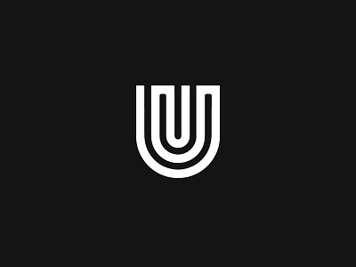 U black design font letter lettering line marks monogram skecth type typography u