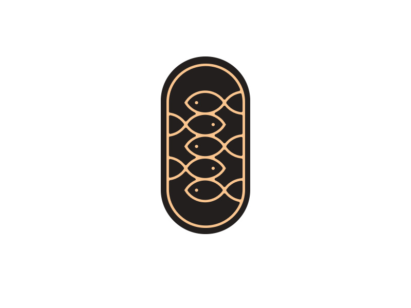 LOGO FISH GOLD monogram sea typography blue pencil marks lettering skecth gold font design fish