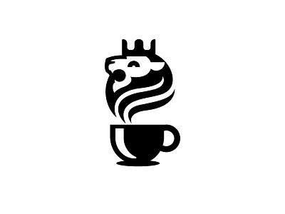 coffee king animal black coffee graphic icon illustration lion logo marks starbucks symbol