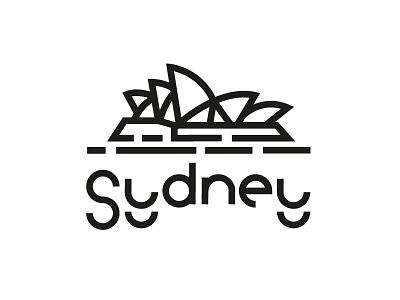 Sydney opera australia bay boat city font illustration logo marks ocean opera sydney vector