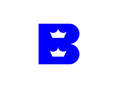 B b blue castle design icon illustration king letter logo marks monogram