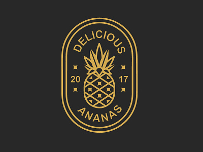 Ananas 2017 ananas delicious design farm fruit gold juice line logo mark