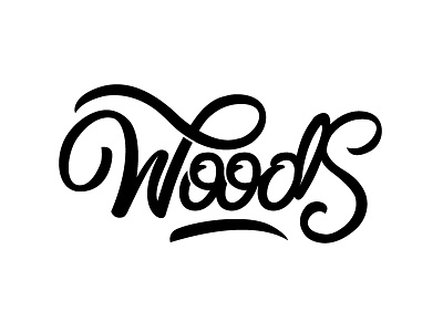 Woods calligraphy design font forest hand identity lettering logo pencil tree type wood