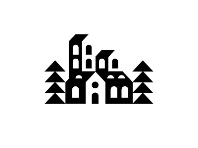 church church design forest god house identity illustration logo logotype mark symbol tree