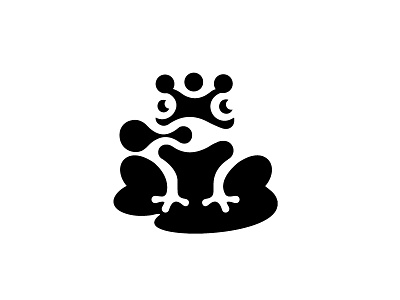 King Frog animal design frog identity illustration king logo logotype mark nenuphar symbol water