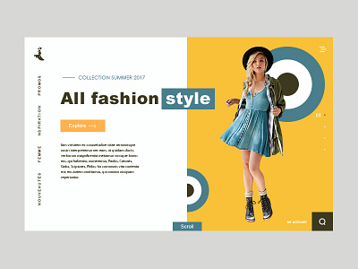 fashion style / website ecommerce fashion grid interface mode page shop style ui ux web website