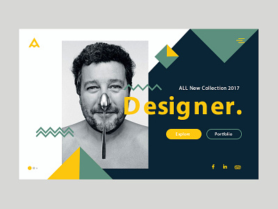 portfolio design designer graphic grid interface page portoflio style ui ux web website