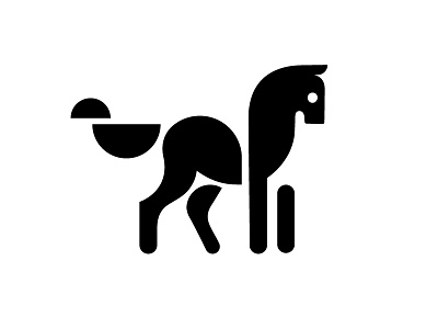 Horse abstract animal cow design farm horse jump logo marks minimalist simple symbol