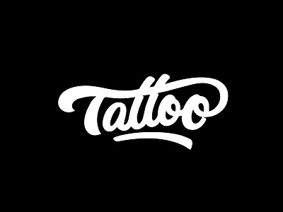 Tattoo branding calligraphy design flat icon identity illustration illustrator letter lettering logo tattoo