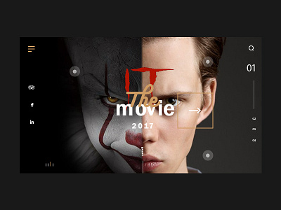 Web it backpacker clown grid horror interface it movie style ui ux web website