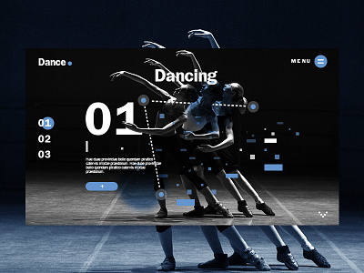 Dance art body dance grid interface sport style ui ux web website