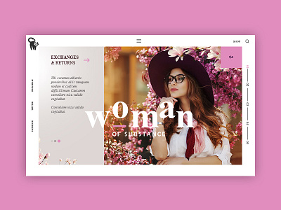 woman website cherry interface natural product style ui ux web website woman