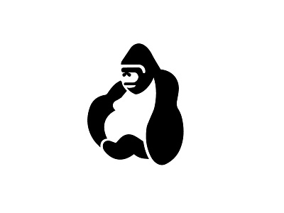 Gorilla banana branding design forest gorilla icon identity illustration logo marks penguin symbol