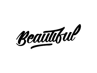 Beautiful beautiful branding calligraphy design hand drawn icon identity illustrator letter lettering logo mark