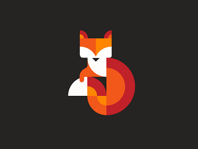 Fox illustration geometric animal branding forest fox geometric illustration logo minimal orange red simple yellow