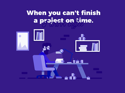 I drink Coffee agency coffee deadline graphic illustration job night office project time web work