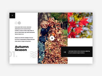 Autumn Season agency autumn design grid minimal portfolio template typography ui ux web website