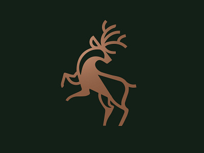 Deer animal branding deer design forest icon identity illustration logo marks symbol wood