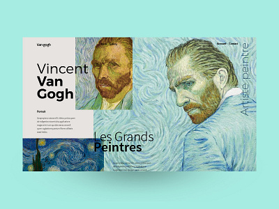 Van gogh website museum animation art artist concept gogh grid interface museum ui ux van website