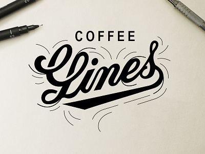 Coffee lines branding calligraphy coffee font lettering logo logomark logotype mark symbol typeface typography