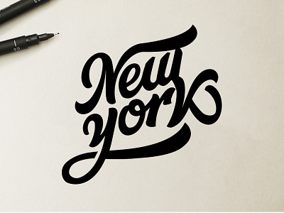 New York branding calligraphy lettering logo logomark logotype mark newyork symbol typeface typography wordmark