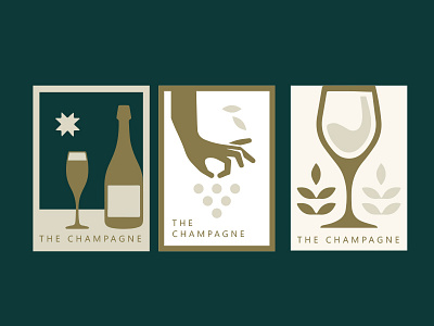 Champagne of epernay branding champagne design grape grid icon identity illustration leaf logo marks symbol