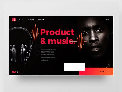 Web / music animation article concept design e commerce grid interface music shop ui ux website