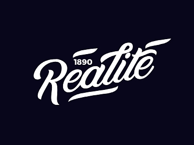 Realite / calligraphy branding design font grid icon identity lettering logo marks monogram realite symbol